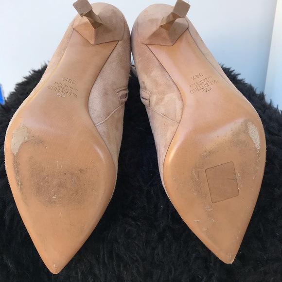 VALENTINO Twist Heel Suede Mid Calf Boots - Picture 4 of 4